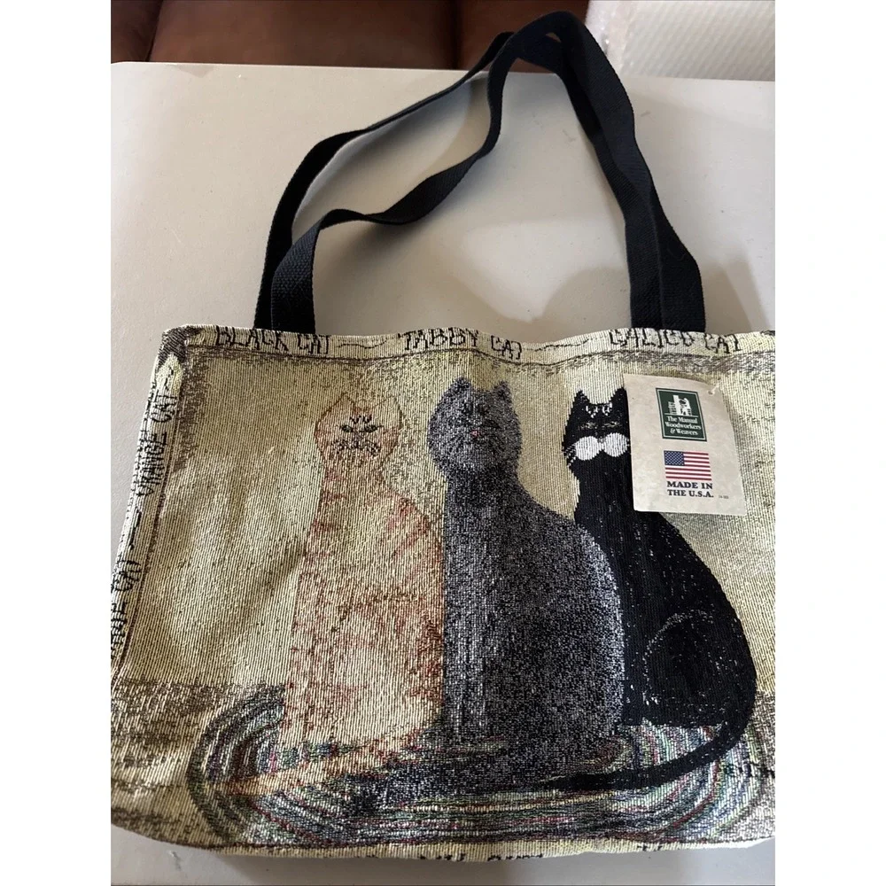 Tabby Cats Tapestry Tote Two Sided by Cindy Shamp USA